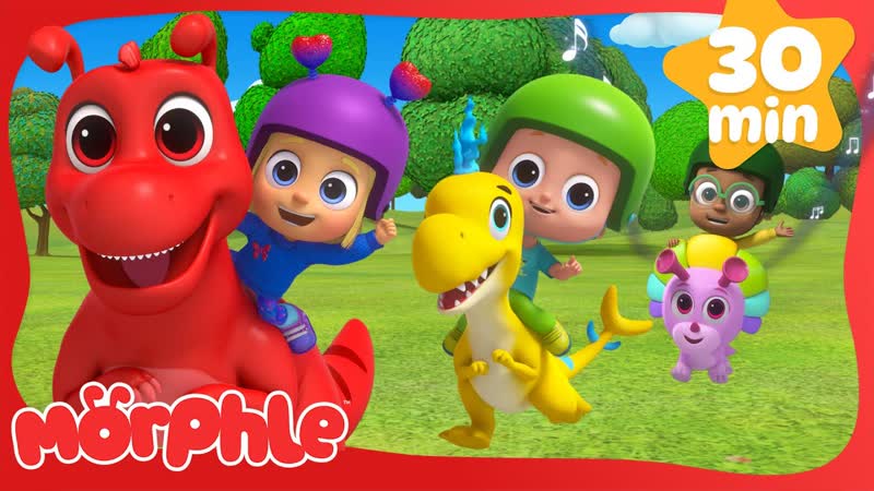 Dinosaur Race with T Rex Morphle , Cartoons for Kids, Morphle