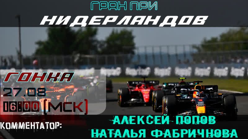 Формула 1 2023 Гонка ГП Нидерландов (Алексей Попов и Наталья