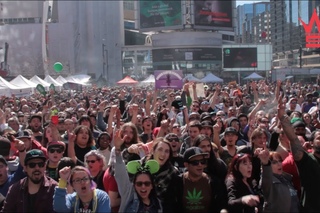 4/20 Pot Celebration At Yonge-Dundas Square In Toronto (WSHH Exclusive)