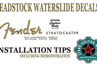 Custom Guitar Headstock Logo Waterslide Decal Installation Tips