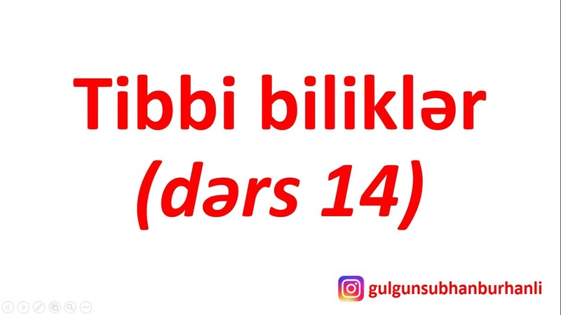 Tibbi biliklər (dərs