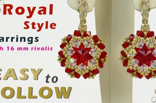 Handmade jewelry - Vintage Swarovski beaded earrings