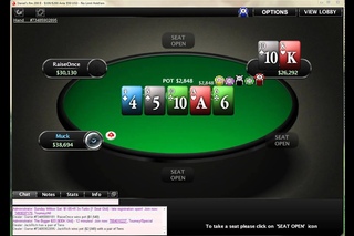 Phil Ivey(RaiseOnce) playing NL Holdem $100/200 on Pokerstars against 0Human0 and JackRich!