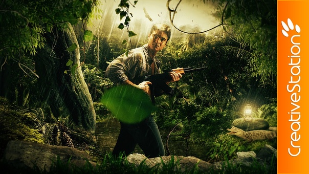 Rainy Jungle Speed art (, Photoshop), Creative