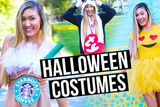 DIY HALLOWEEN COSTUMES FOR TEENS: Emoji, Starbucks + Beanie Baby