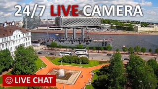 LIVE CAMERA Russian Cruiser Aurora  Russia Россия онлайн Санкт-Петербург крейсер Аврора