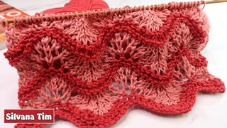 Punto PAVO REAL de 2 colores tejido a dos agujas - Sorprende por lo fácil que es! Knitting Pattern