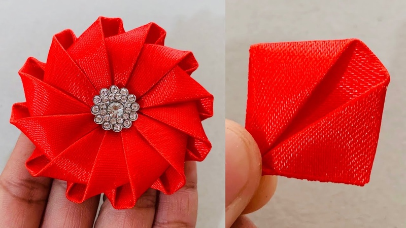 Ribbon flowers, satin ribbon flowers, satin ribbon flower