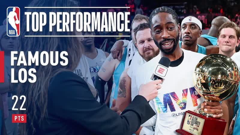 Famous Los Takes Home The 2019 NBA Celebrity Game MVP , 2019 NBA All
