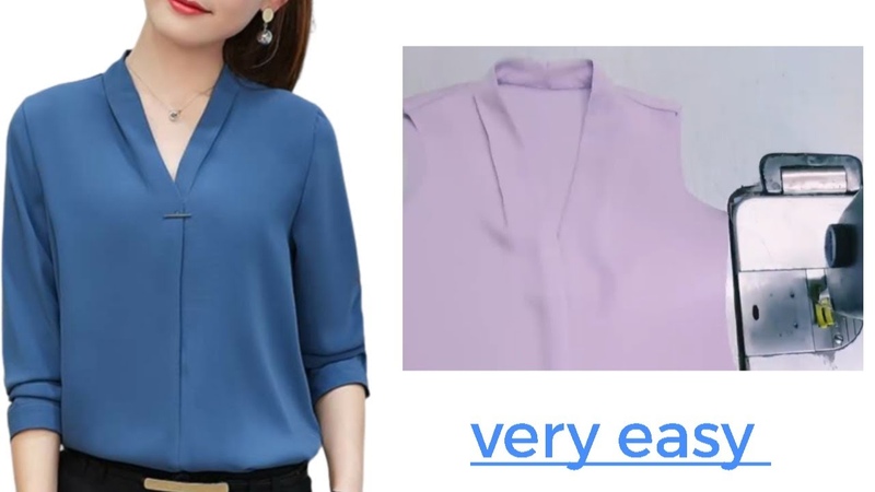 Cắt may cổ áo kiểu thời trang rất dễ dàng chi tiết, Lena