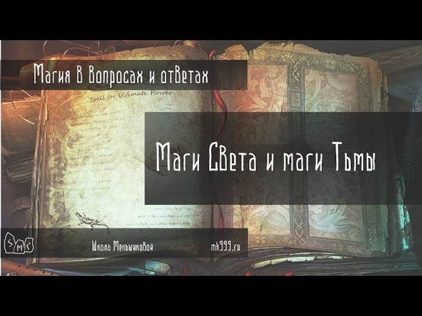 Маги Света и Маги Тьмы. Из семинара Магия в вопросах и