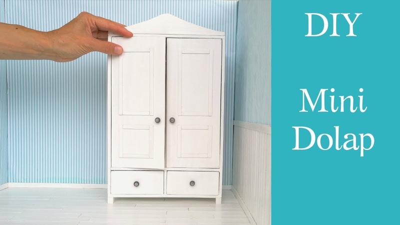 Mini Dolap yapımı, DIY Barbie dolap, Szafa dla Barbie jak zrobić, Dollhouse Wardrobe, Doll