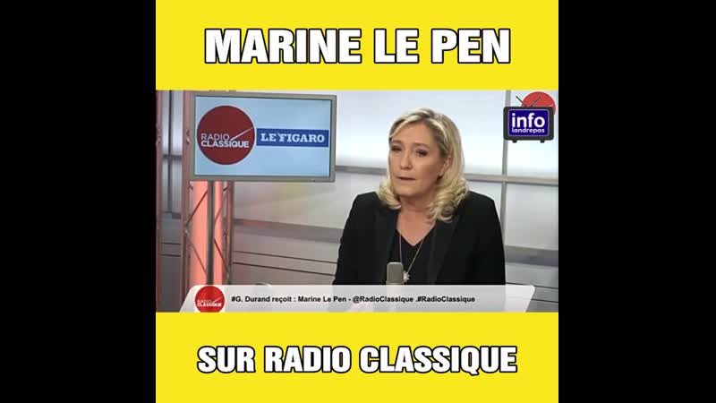 Marine Le Pen sur Radio