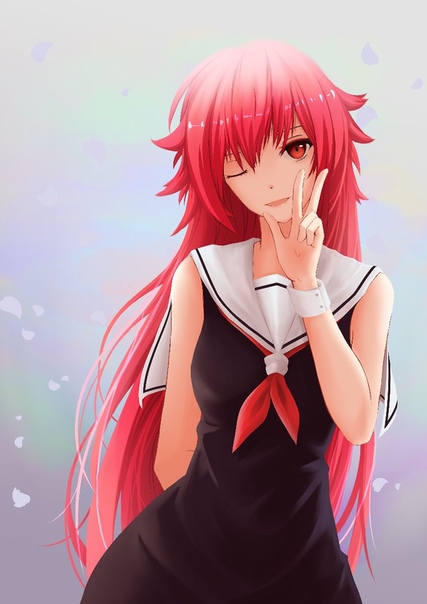 Anime girl red