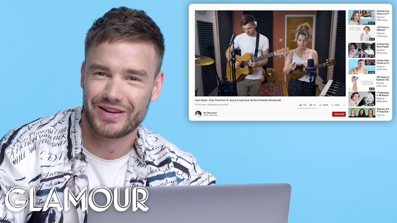 Liam Payne Watches Fan Covers on You Tube,