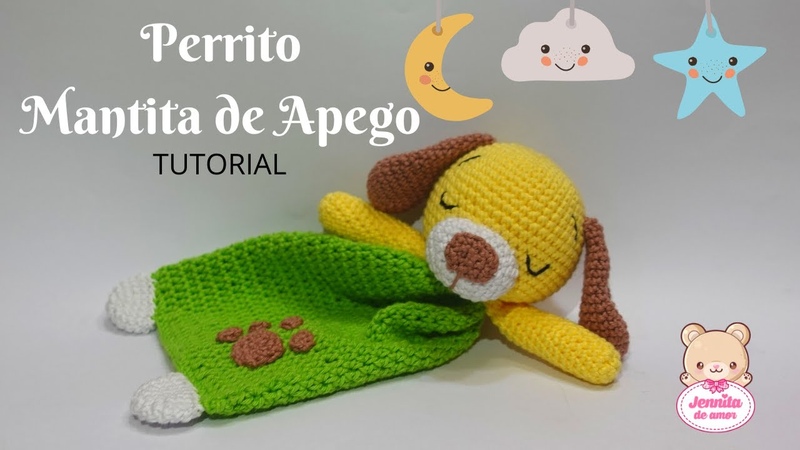 PERRITO MANTITA DE APEGO Amigurumi Tutorial ( Patrón en