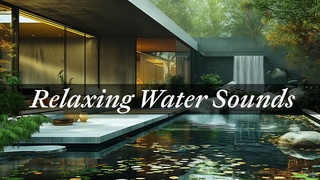 Relaxing Forest 🌿 Luxury Living Room  Birds Song & Waterfall View 🌊  for Peaceful Sleep