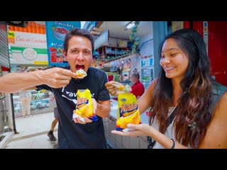 First Time in Costa Rica!!  COSTA RICAN STREET FOOD Tour in San Jose!!