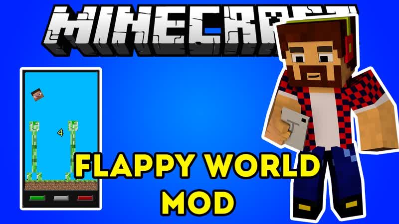 ФЛЕППИФОН ( Flappy World Mod) Обзор модов Minecraft,