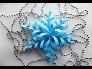 Объёмная снежинка из бумаги