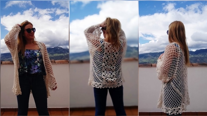 Cardigan Jada a Crochet ( Parte 1 de